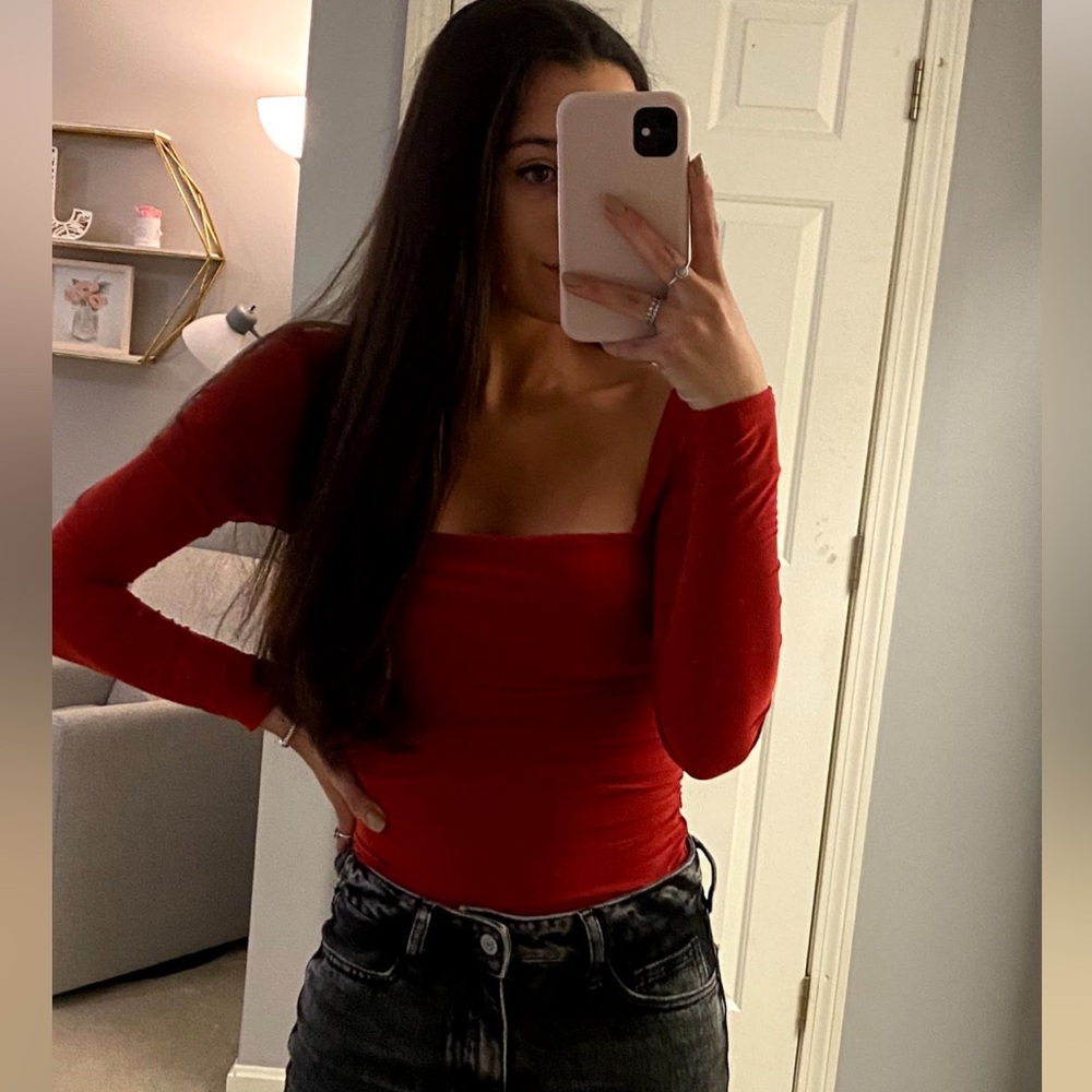 PrettyLittleThing Red Bodysuit